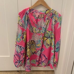 Lily Pulitzer Elsa Silk Top L